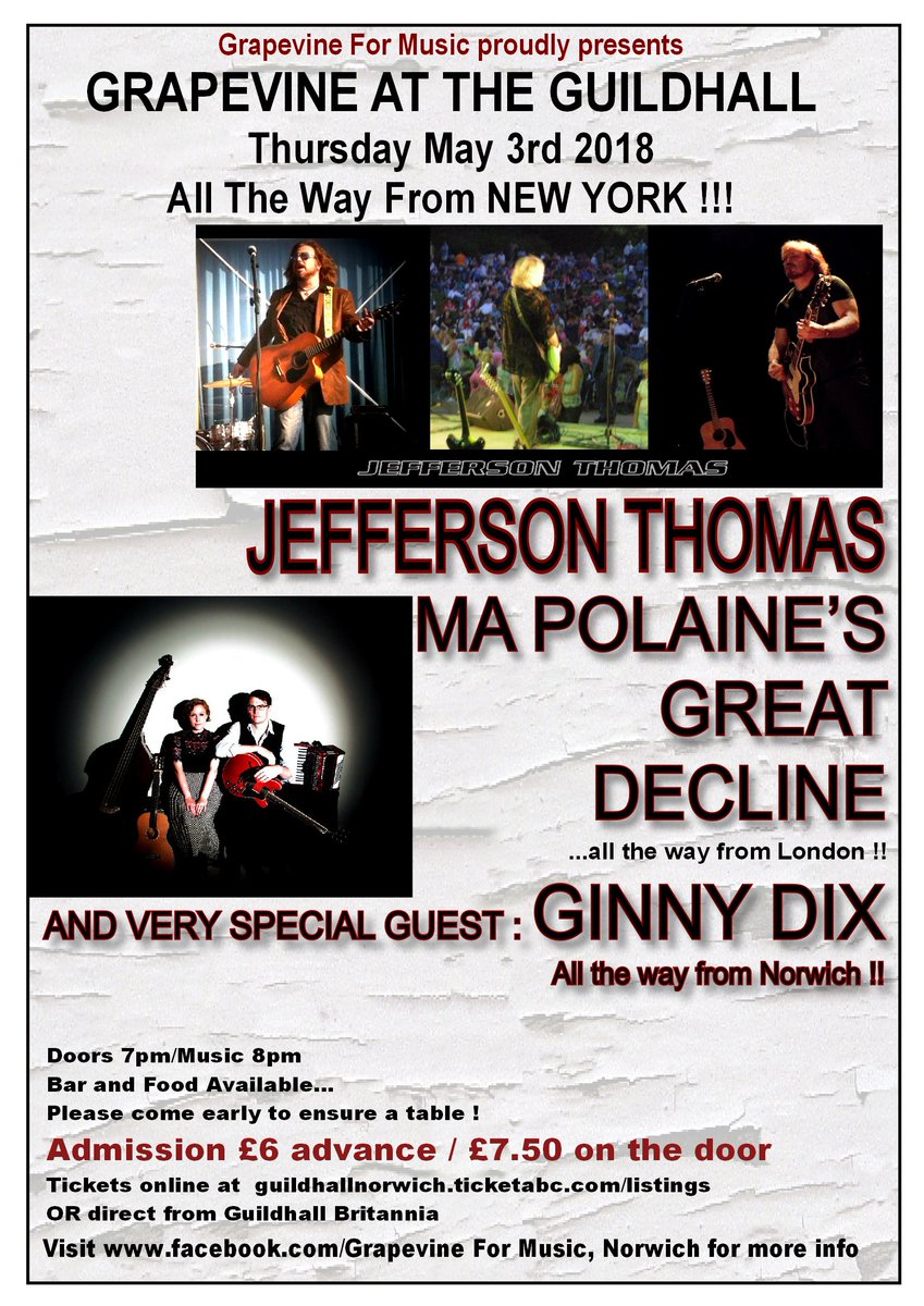 Brace yourselves <a href="/CafeBritannia/">Cafe Britannia</a> at The Guildhall ! We've got artists from New York, London and Norwich on tonight's bill and they're all brilliant ! Tickets still available from Guildhall Britannia, but don't delay !