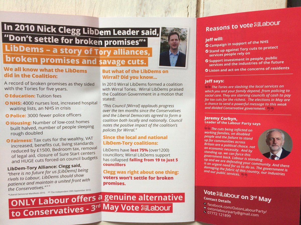 One of the many reasons to vote Labour in the local elections today. For too long the Tories and Lib Dems have broken promises and cut essential local services. Labour will stand up against Tory cuts and support our NHS
#LocalElection2018 
#ToriesOut2018