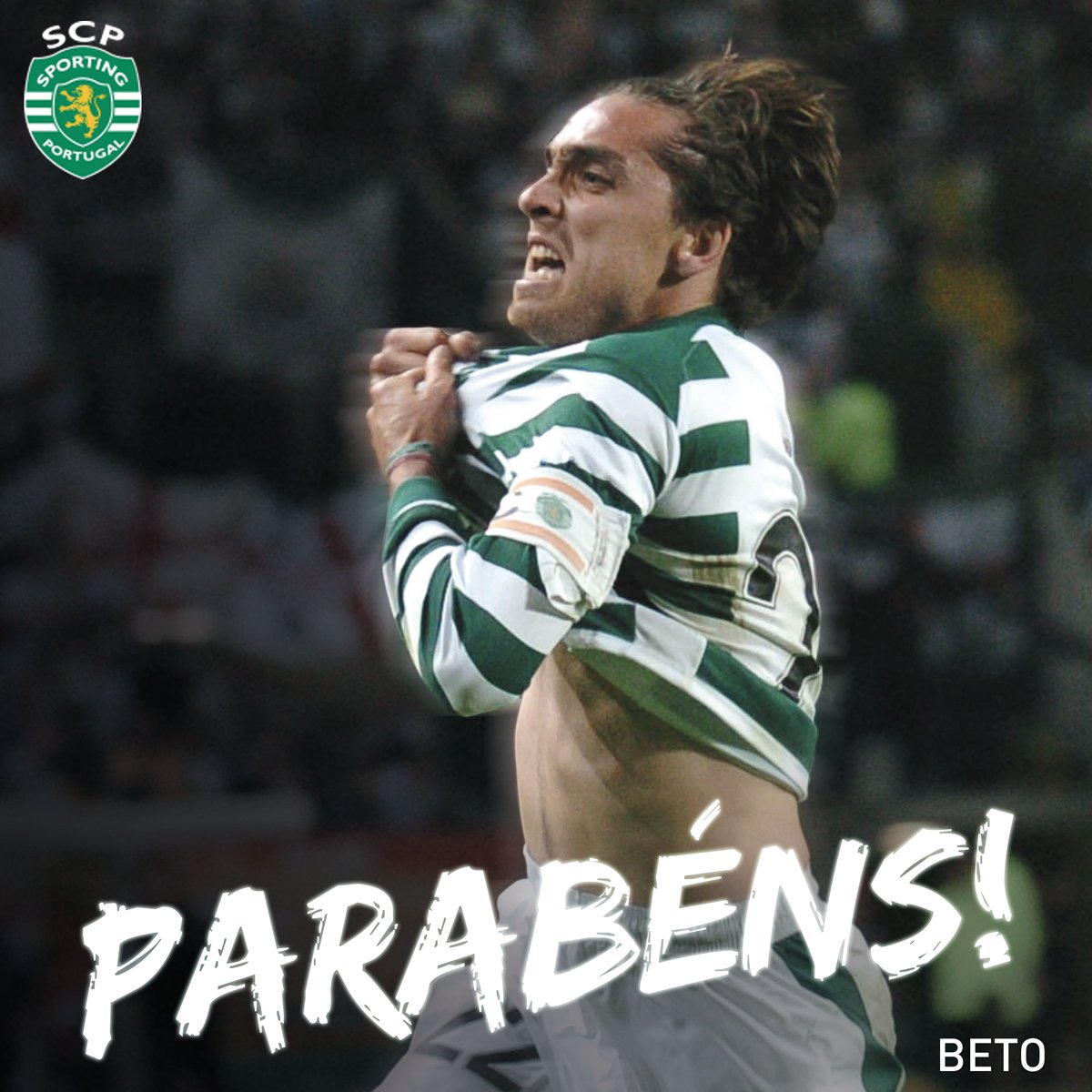 SportingCP's tweet photo. Hoje o nosso antigo capitão Beto faz anos! 🎉

Deixa a tua mensagem a este Leão com garra! 💪 https://t.co/W4Z3O7sRBq