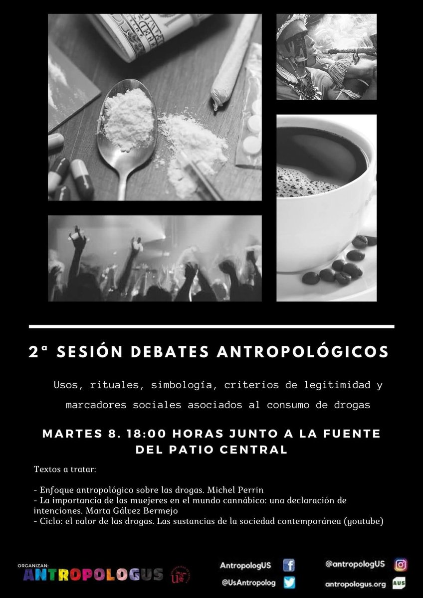 UsAntropolog's tweet photo. Nueva sesión el próximo martes 8! A las 18:00 en el patio de la fuente. Te esperamos! https://t.co/X8EwihgzI7