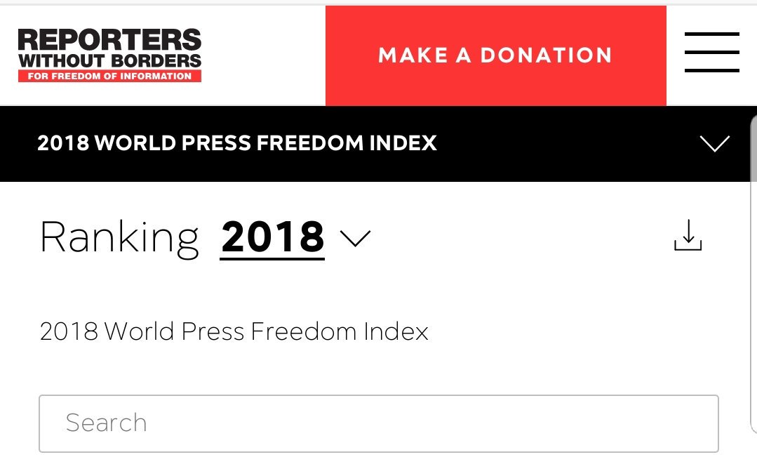 When it comes to press freedom today, Ghana, Namibia, South Africa and Cape Verde are way ahead of Spain, France, the United Kingdom and the United Stat…