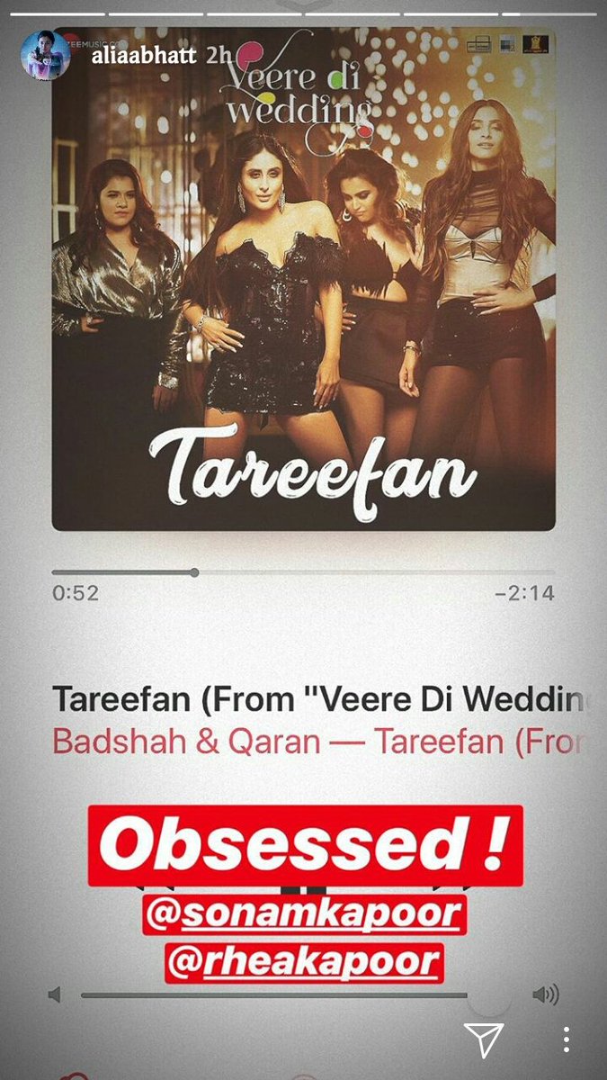 KareenaUpdates's tweet photo. Varun Dhawan and Alia Bhatt's instagram story! #Tareefan https://t.co/v4Duhf2pJ8