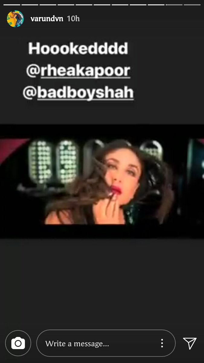 KareenaUpdates's tweet photo. Varun Dhawan and Alia Bhatt's instagram story! #Tareefan https://t.co/v4Duhf2pJ8