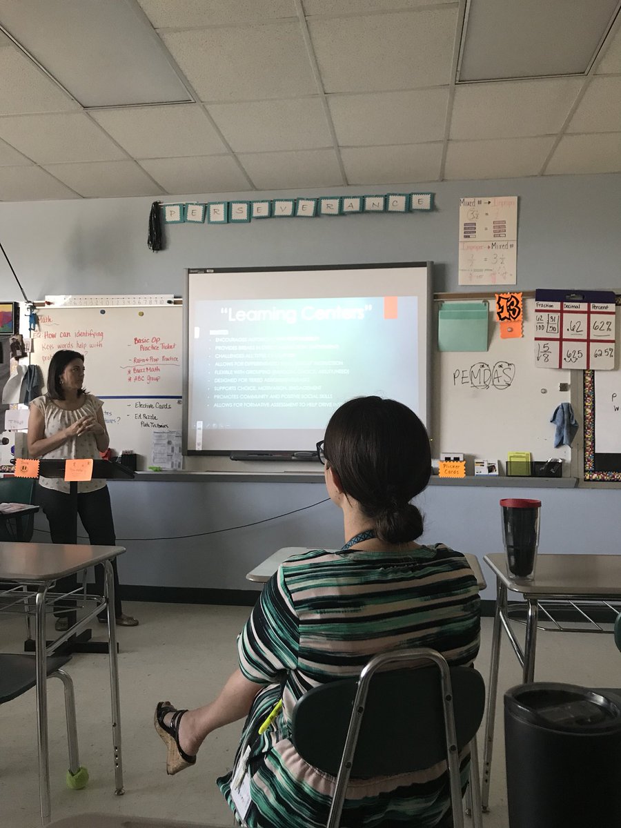 kclark166's tweet photo. The super talented Ms. Adame shared her strategies for successful small group instruction in the PLC this am! Stations, math trains, #quickkey and more! #CharlesPMurray @psutton729 @DeannaLeake https://t.co/d1dA2HANBg