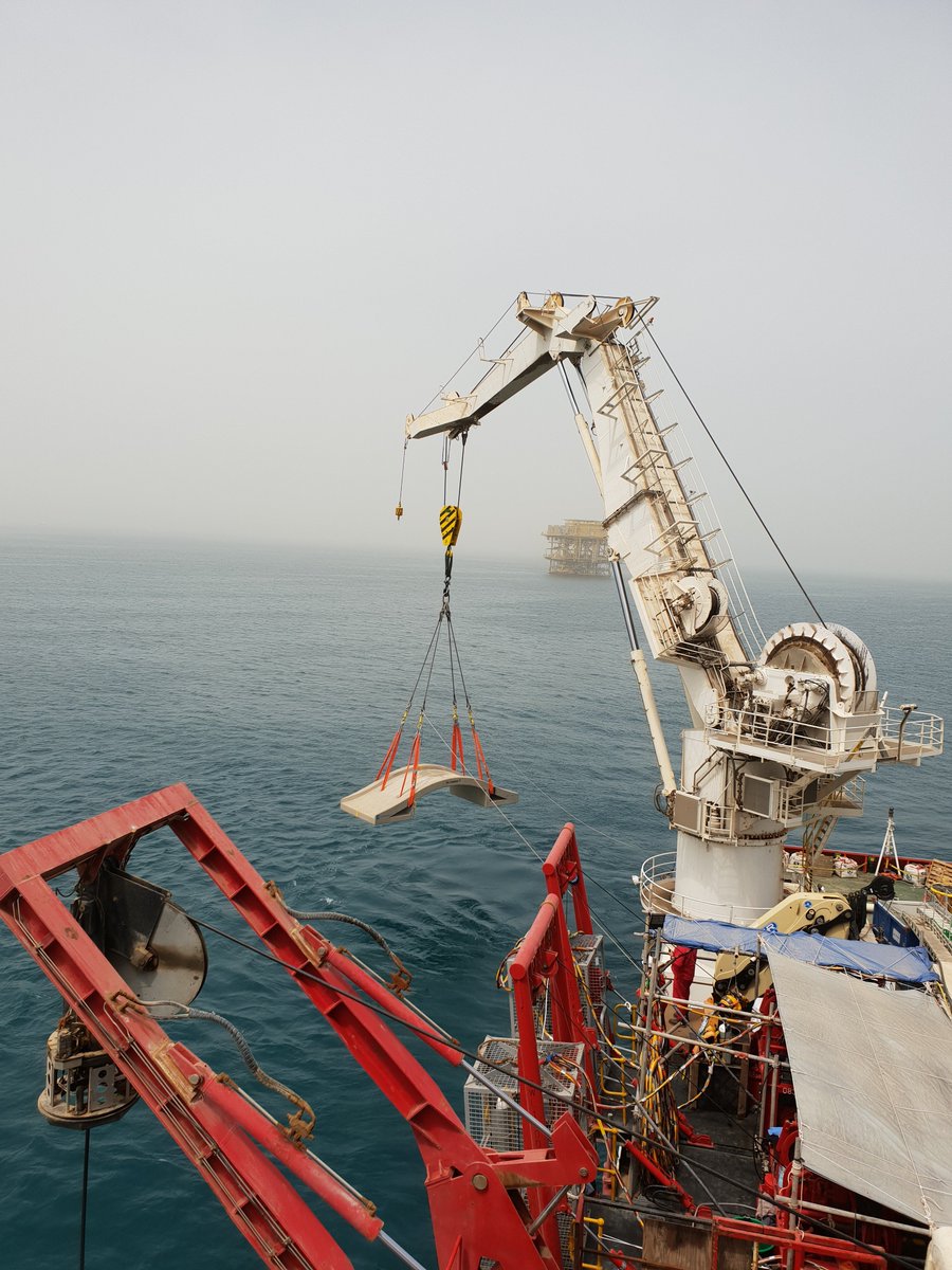 Pipeshield's tweet photo. Thanks #subsea7 for the great installation photos. Concrete sleepers and bridges designed, manufactured and delivered as part of our joint venture with our Saudi Aramco approved partners in KSA. #Safaniya Good luck with the rest of the installation. https://t.co/HVxGfEwcu9