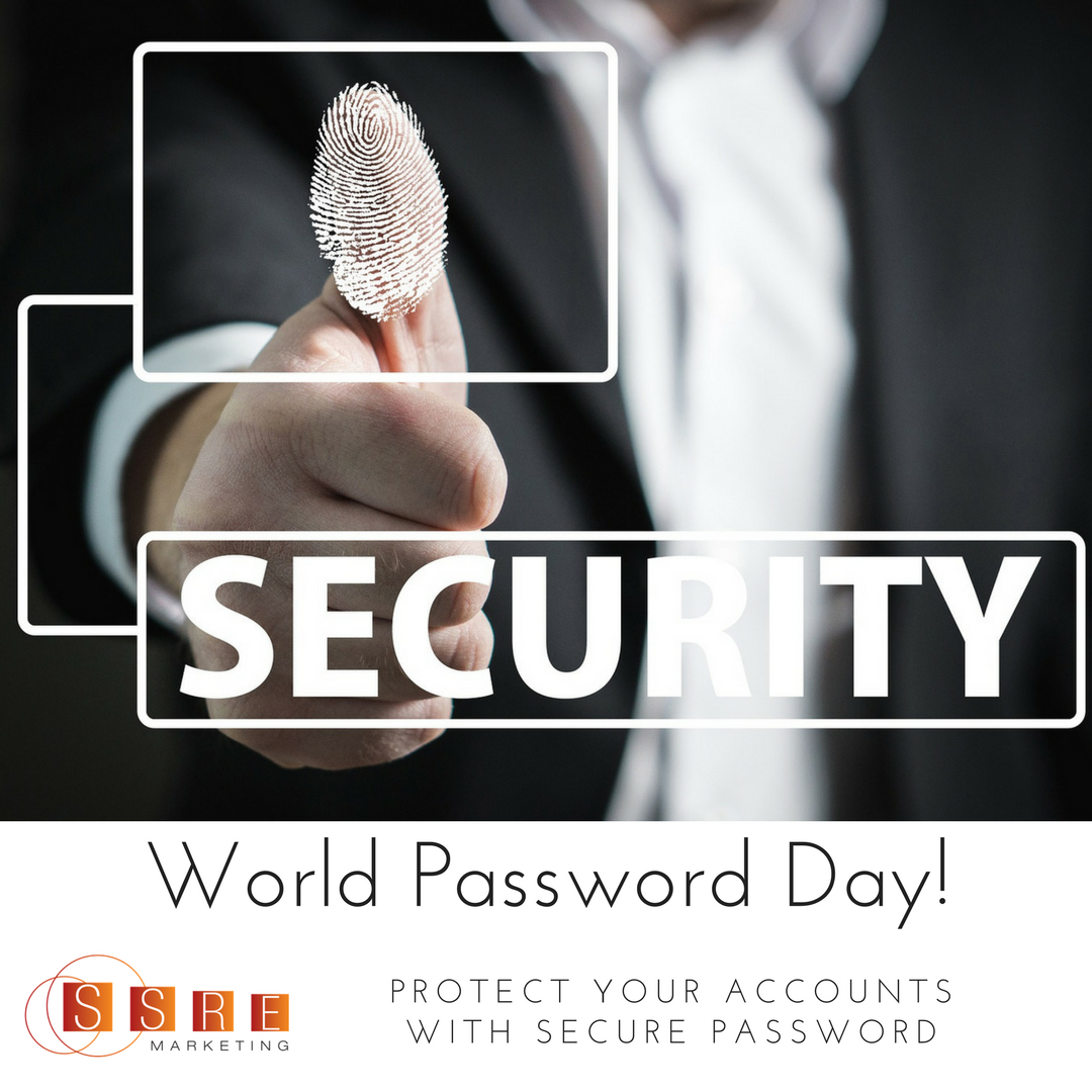 World Password Day! So great that you're setting up and feeding your social media accounts, but are you using secure passwords? #SSREMarketing #digitalmarketing #socialmediamarketing #onlinemarketing #marketing #virtualmarketing #securepasswords #worldpasswordday