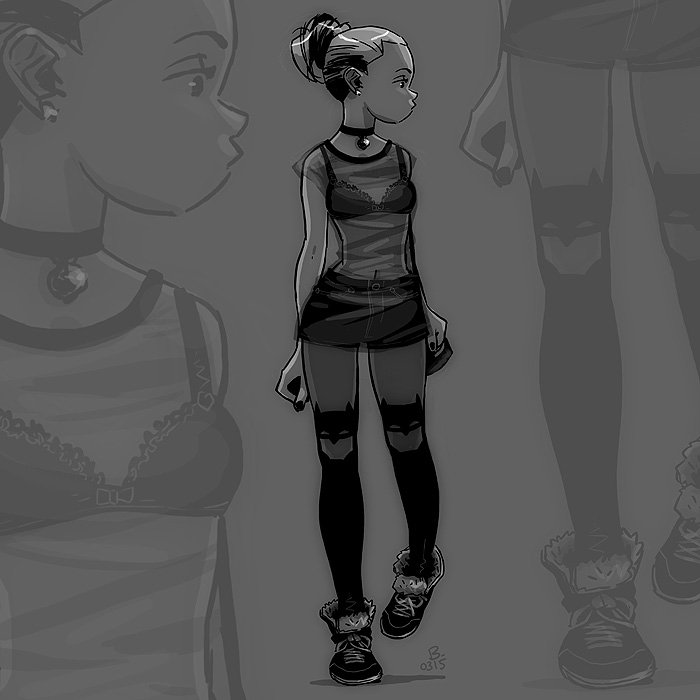 bannister01's tweet photo. Sneakers girl sketch, 2015

#batman #necklace #girl #bun #shorts #sneakers #tights #batmantights #fashion #streetwear #nettop #lace https://t.co/KiPgkEMRi2