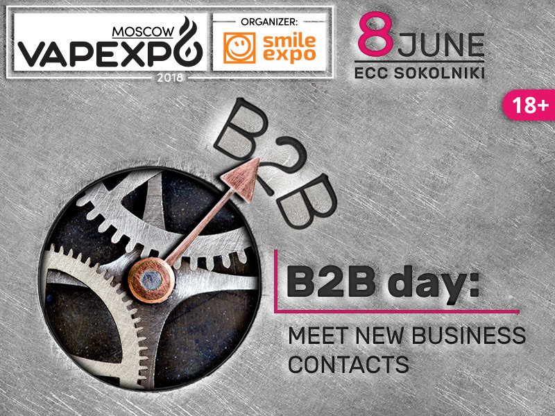 vapeshow_eu's tweet photo. B2B DAY AT VAPEXPO MOSCOW 2018: NO SHOW, JUST BUSINESS!

There will be a B2B day at VAPEXPO Moscow 2018 on June 8! It will be dedicated exclusively to business communication and networking.

Join the development of vape culture! Register to the event 👉 https://t.co/nadRYdAPcl https://t.co/LID6YTBPJn
