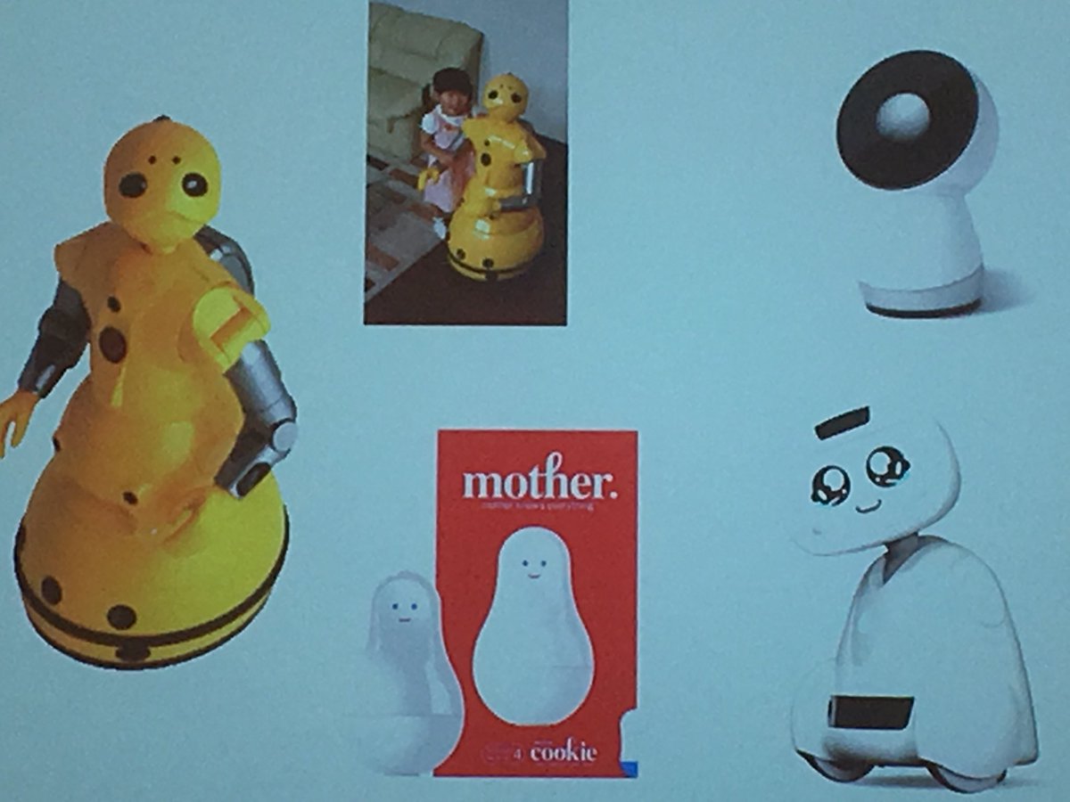 antropologerne's tweet image. Buddy and Mother represent a new turn in a new generation’s approach to robots and comfort with having them in the home ~Jennifer Robertson #AnTech #anthrotech