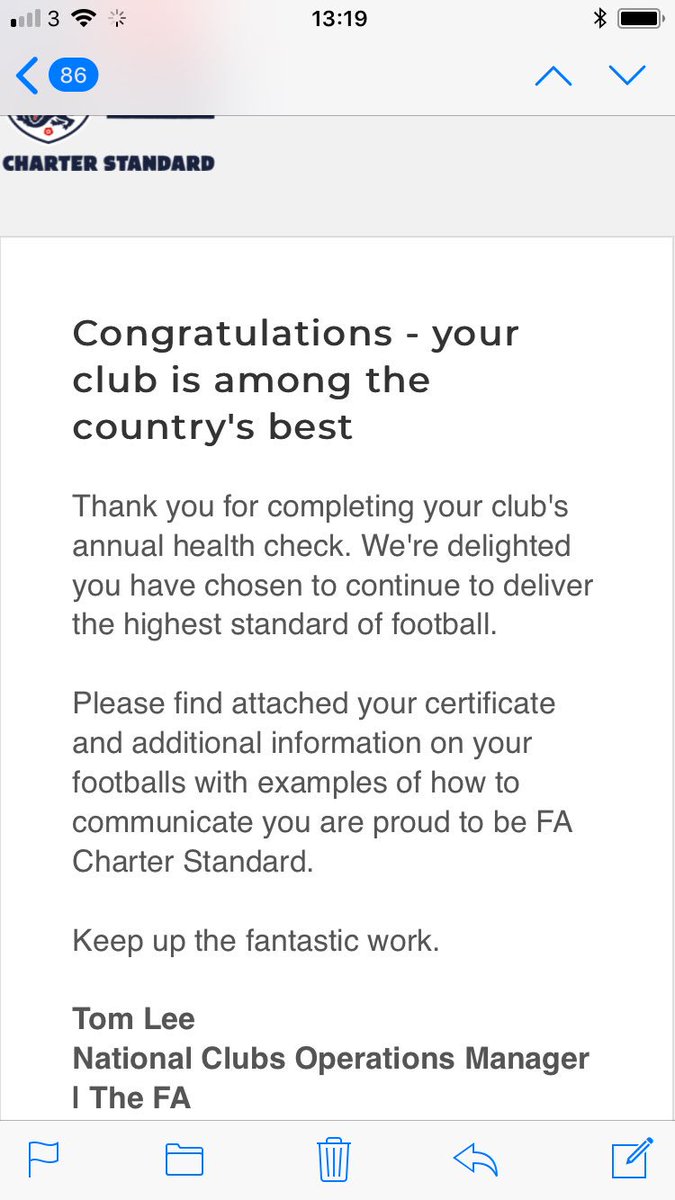 We’ve achieved charter standard club status again. Testament to the work all our #volunteers put in the make the club a success. Thank you 😊 <a href="/FA/">The FA</a> <a href="/AEFL1/">AEFL</a> #charterstandard #broadway