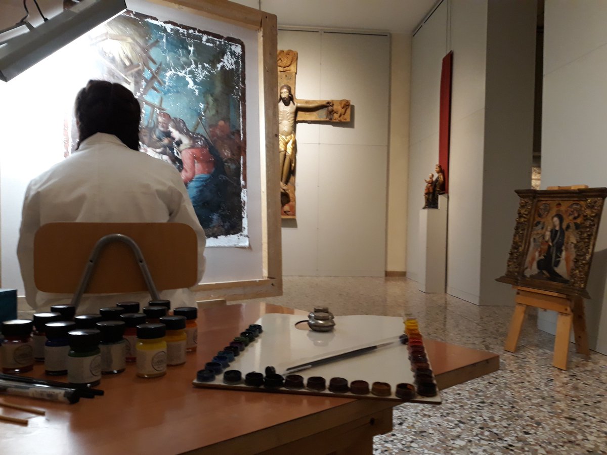 MuseoDiocesano's tweet photo. Aperti per restauro... il museo, un laboratorio per il futuro! Dal 3 al 27 mag, in occasione del Festival Biblico, al Diocesano si potrà osservare da vicino il restauro di un'opera delle collezioni museali grazie a Engim Veneto. L'ingresso alla sala è gratuito! #engimveneto https://t.co/5KriXBxItr