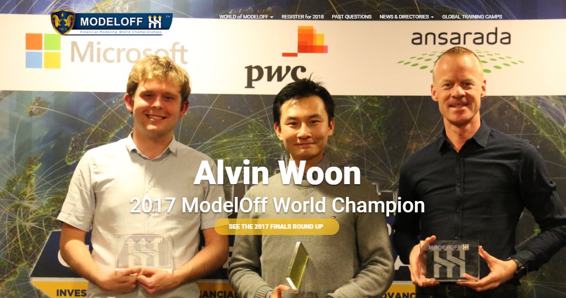 ModelOff's tweet photo. Have you signed up to the https://t.co/x2ZVhEcgyc Competition for 2018? Give it a go, push yourself and you'll be amazing with the results as you improve your technical skills, speed and accuracy in Financial Modeling, Financial Analysis and Advanced Microsoft Excel. #ModelOff https://t.co/kKcO6V3FK5