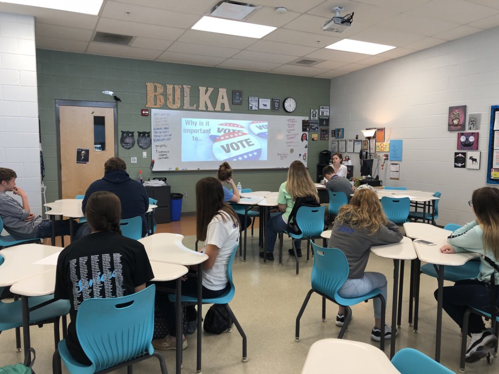 mary_bulka's tweet photo. Lizzie represents the #bulkettes with a presentation on CITIZENSHIP and the importance of voting. https://t.co/CVvlRrdZDC