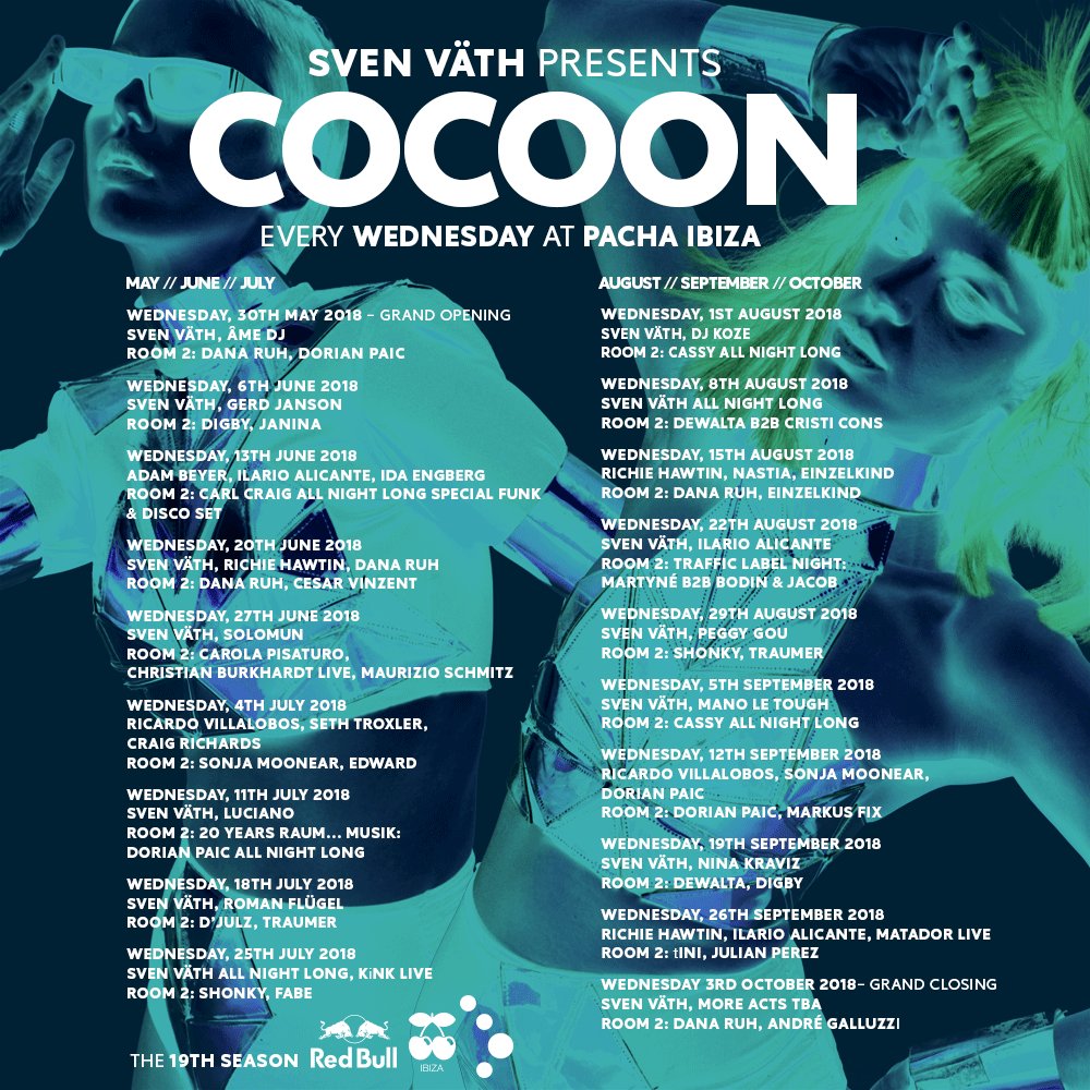 Cocoon Official Auf Twitter Sven Vath Presents An Extraordinary 19th Season Of Cocoon Ibiza The World Turns Join Us Pacha On The 30 5 For The Party That Starts The Summer For