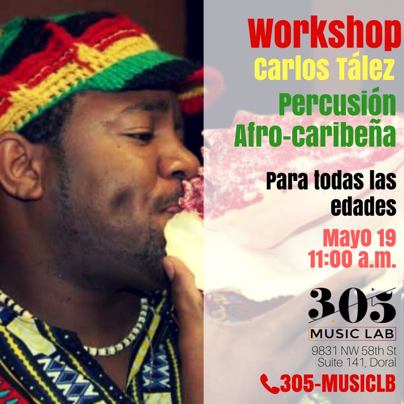 305MusicLab's tweet photo. Un honor recibir a @carlostalez en #305MusicLab para sus talleres y conciertos de #MúsicaAfroCaribeña ¡Los esperamos! https://t.co/PKW7cIbtSG