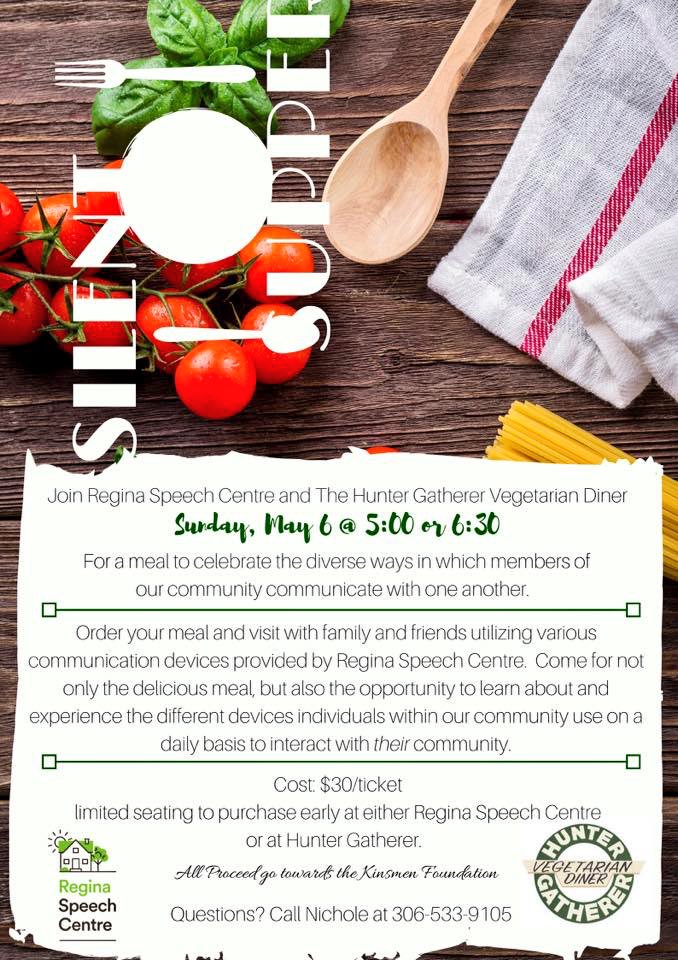 AlexBrownYXE's tweet photo. Good morning! ☀️☕️
May is “Better Speech & Hearing Month” 👂🏻🗣
We are #OnTheGo at Hunter Gatherer Vegetarian Diner with Regina Speech Centre to get the details on this weekend’s #SilentSupper 🍴🤫
Tune in to @CTVReginaLive for all the details! 📺✨ https://t.co/hxhtmAx1Ms