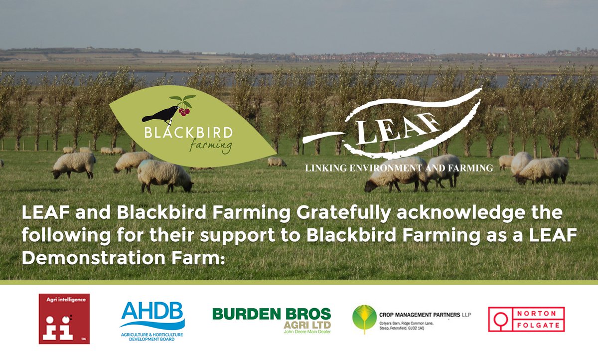 LEAF_Farming's tweet photo. A special acknowledgement to @_Blackbird_Farm sponsors and their continued support on their LEAF Demonstration Farm launch day: @AgriiUK @TheAHDB @BurdenBros @crop_management @PoupartProduce https://t.co/4MQaL6f4Vb