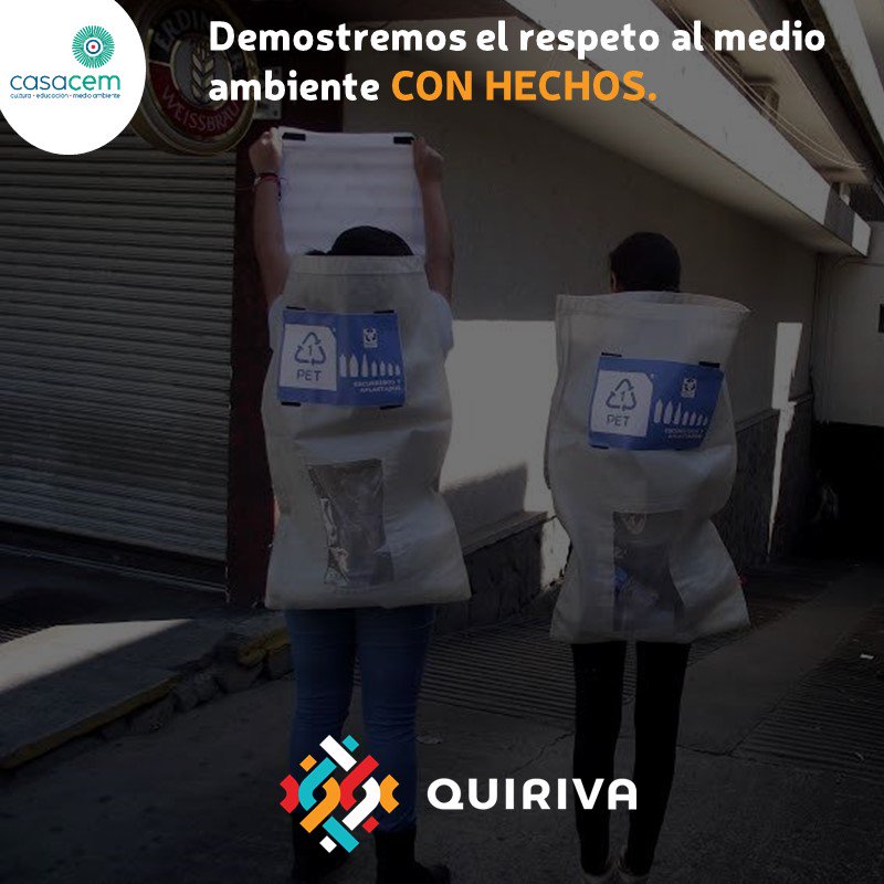 Proyectoquiriva's tweet photo. No basta con decir que amamos a nuestro planeta.  ¡Hay que demostrarlo con hechos!  @CasaCem  #Es Quiriva https://t.co/l4Asz1luRM