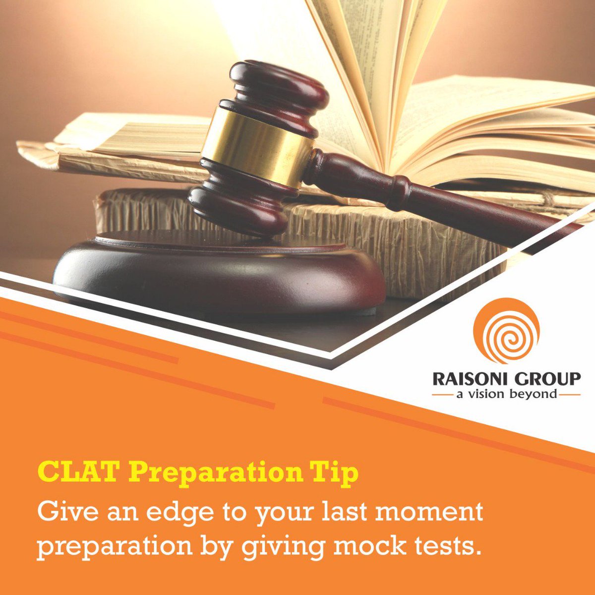 raisoniworld's tweet photo. Follow the given tip to make the most out of your CLAT preparation!
#RaisoniGroupOfInstitutions #RaisoniWorld #Law #CLAT #CLATtips https://t.co/cPI2imjHYy