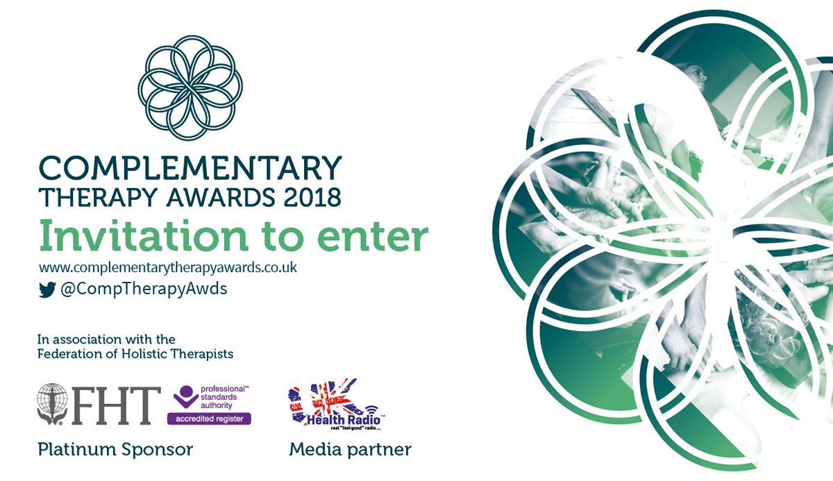 Calling all complementary therapists! your invite to enter &amp; get your work recognised - closing date is 3 Sept, early bird entry free til 2 July @FHT_Org <a href="/ukhealthradio/">UK Health Radio™</a> <a href="/Health_Triangle/">Passport Health Triangle</a> <a href="/duncan_ellison/">Duncan Ellison</a> <a href="/RMK_Daly/">Robin Daly, MBE</a> <a href="/CNHC_UK/">CNHC</a> @BritterSpence <a href="/AoR_Reflexology/">AoR</a> <a href="/BCMAoffice/">BCMA</a> <a href="/CollegeofMed/">College of Medicine</a>