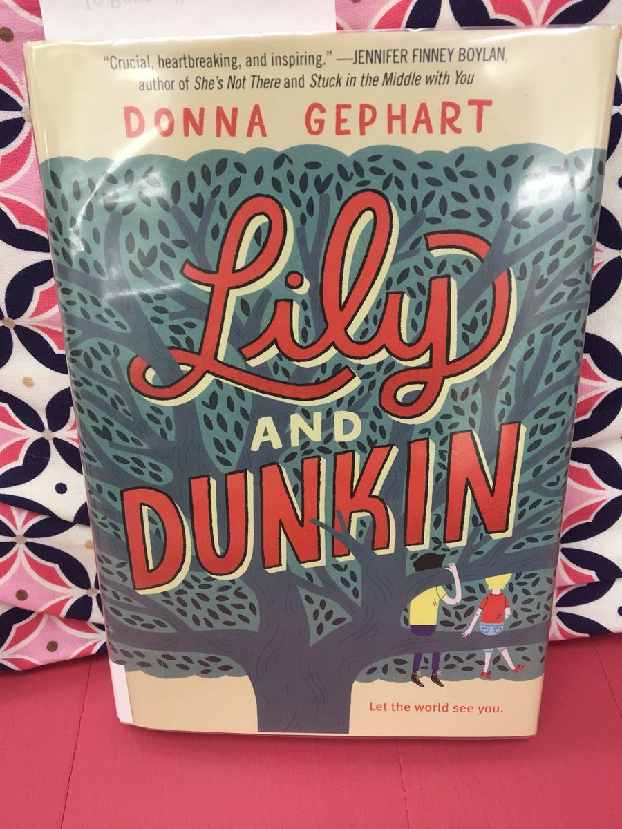 Lteach15's tweet photo. Wow totally geeked out at the library when I saw the new 2018 Nutmeg nominees were out. Lily and Dunkin did not disappoint!  Thank you @DGephartWrites for giving a voice to so many kids that are underrepresented in children’s and YA literature! #ARCLMSBooks @diversebooks https://t.co/r2a7DmDXD1