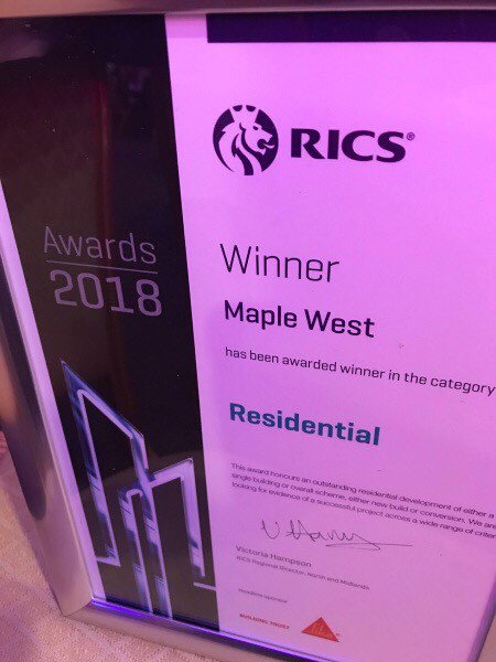 KajimaEurope's tweet photo. Maple West, a retirement living scheme @Kajima_UK delivered with @Your_Housing, @EricWrightGroup, @seddonltd, @SoTCityCouncil & @PRP_News won #BestResidentialProject at last night's @RICSMidlands #WestMidlandsAwards - and now goes through to the #NationalAwards later in 2018! https://t.co/p4eUEYIuJk