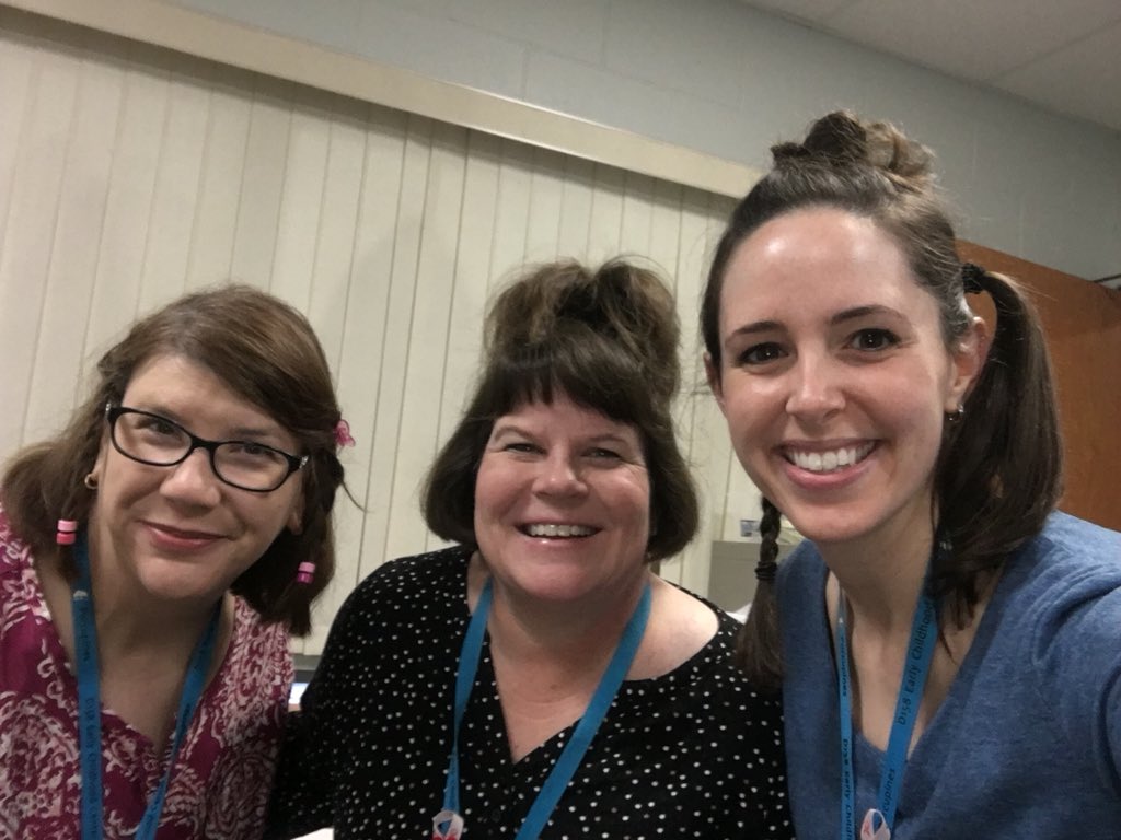 It’s funny hair day at the ECC today!  Definitely a good way to elicit some new language from the kids! #D158SLP #D158ECC #ABCcountdown