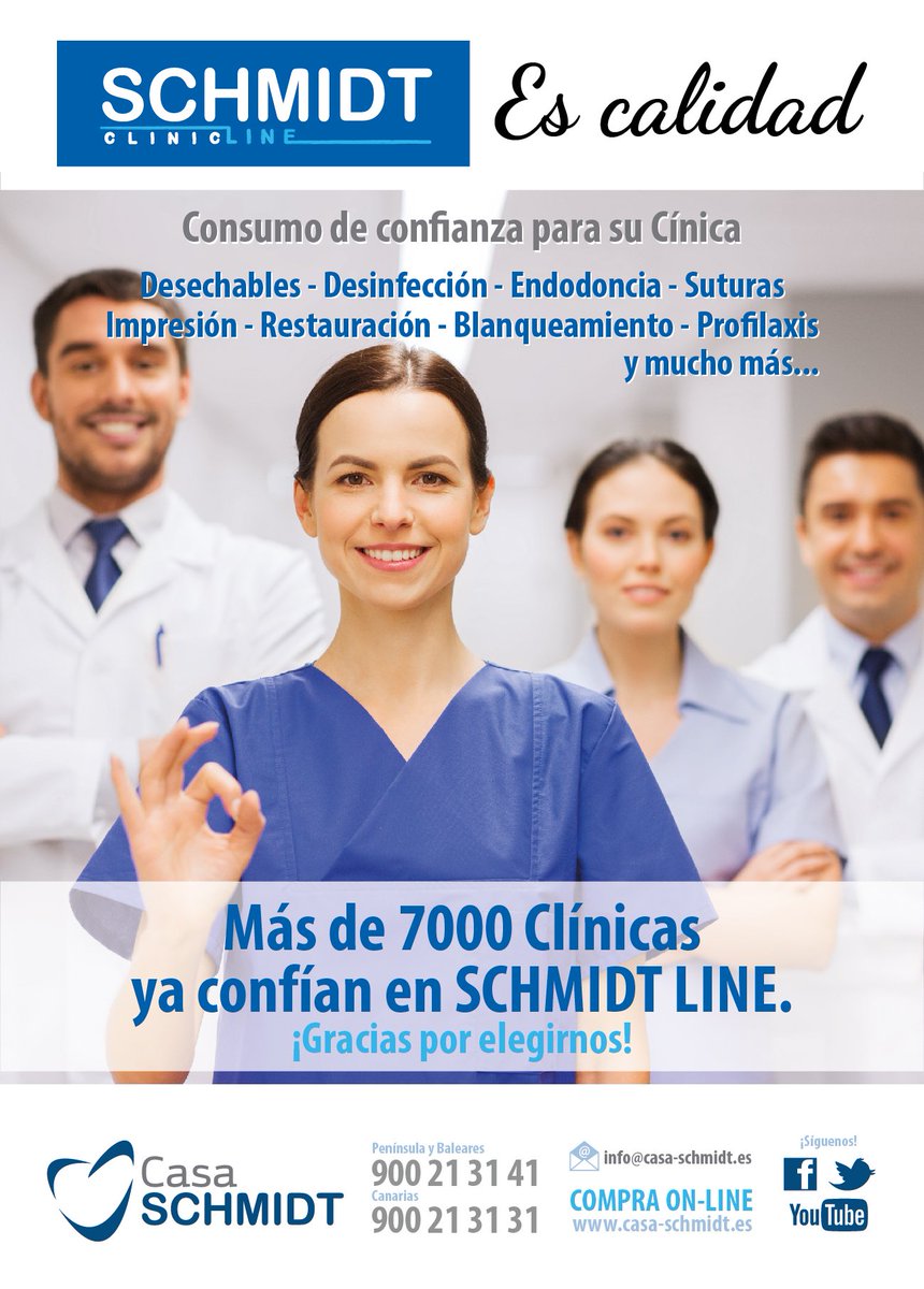 Schmidt_SDS's tweet photo. Con casi 100 años de experiencia en el sector de la #odontología, en #CasaSchmidt solo ofrecemos productos dentales de alta calidad, como los de nuestra marca propia. Más de 7.000 #ClínicasDentales ya confían en #SchmidtLine, ¿y tú? Conoce nuestra gama ➡ https://t.co/9eiMr1JYHp https://t.co/yVp94sJAyI