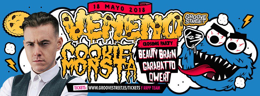 ⚠️Tras la cancelación por parte del management de Modestep⚠️

SORTEO 2 ENTRADAS! ✨ 18 de Mayo <a href="/CookieMonstaDUB/">ϾØØKỊЄ MØИ$₮∆ OG STATUS</a> en #VENENO con <a href="/BeautyBrainSp/">Beauty Brain 🎀🧠</a> <a href="/GARABATTOmusic/">Maribel</a> &amp; <a href="/QWERT90s/">QWERT •••♡</a> x <a href="/La3Club/">La3 Club</a> (Follow @GrooveStreetVlc + RT) Tickets -> groovestreet.es/tickets