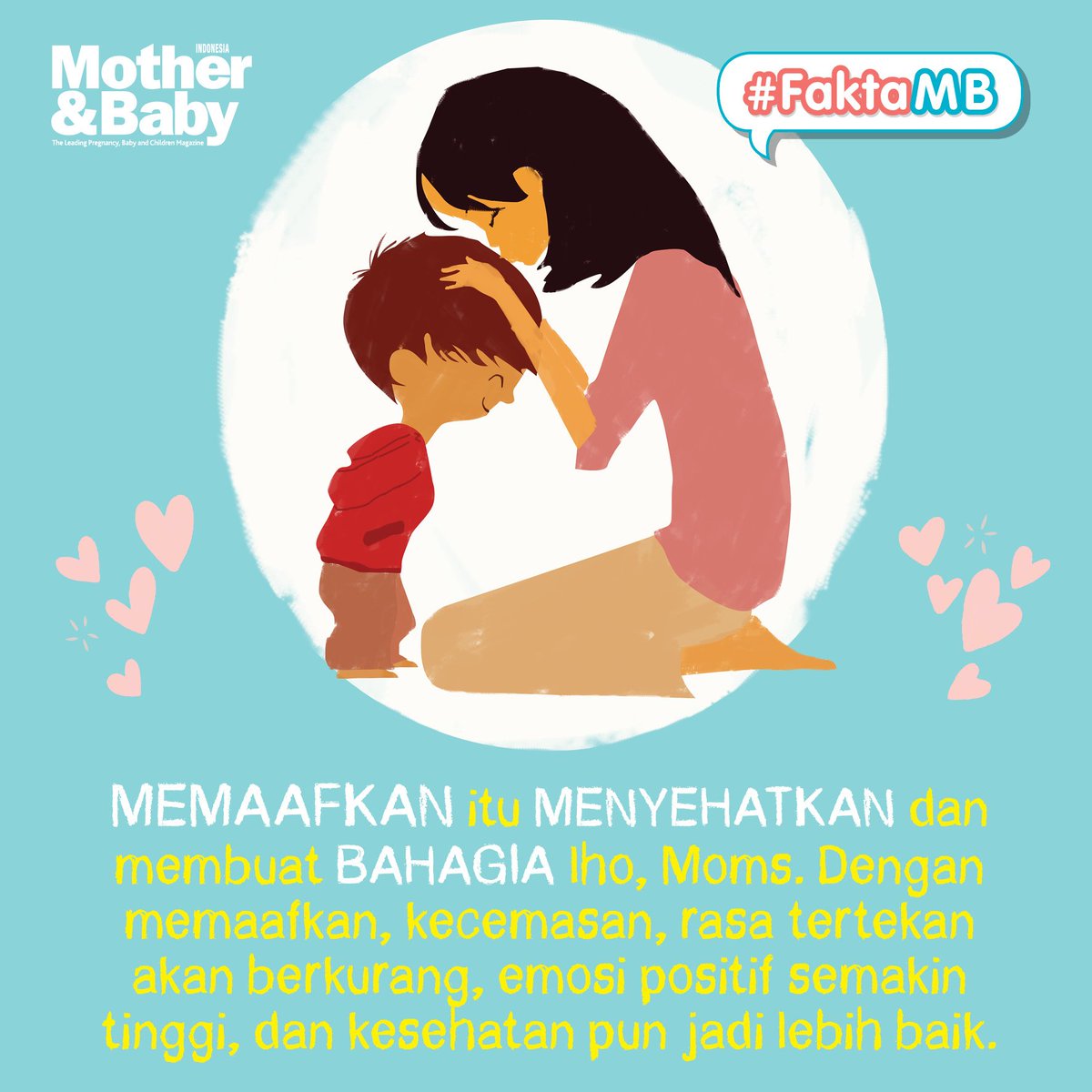 motherandbeyond's tweet photo. Memaafkan adalah hal yang mudah kita ucapkan tetapi susah untuk dilakukan. Namun ternyata, hal tersebut bisa membuat Anda sehat dan bahagia lho, Moms 😍

#QuotesMB https://t.co/ynal2ngu02