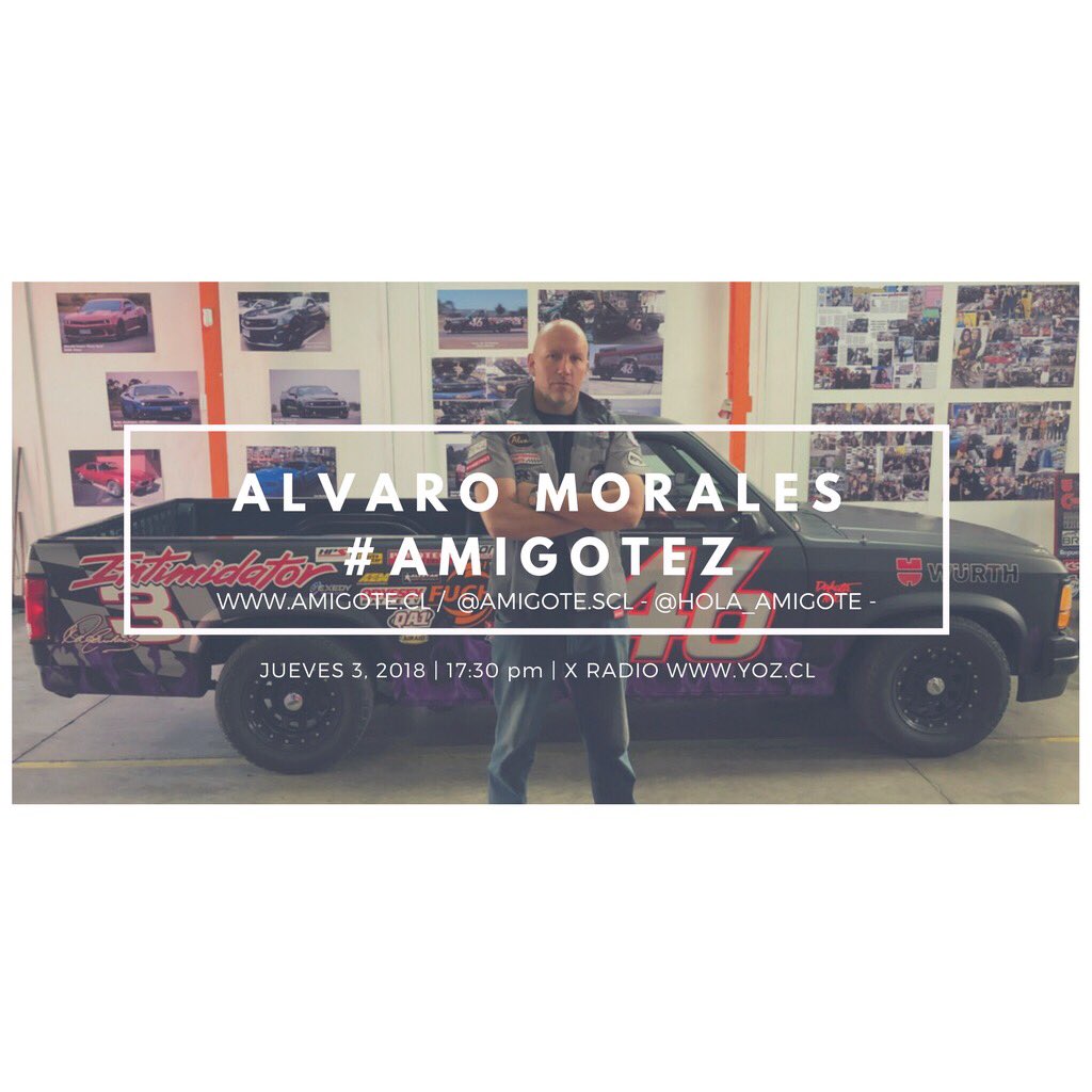 hola_amigote's tweet photo. ⚡️Hoy en #Amigotez los motores v8 comienzan a rugir porque nos visita en La Z @RadioZ_cl Álvaro Morales parte del crew de @AmcPerformance . Como siempre con Jano @hola_amigote en mic . Se leen ! ⚡️ https://t.co/NHWyQpCk6E