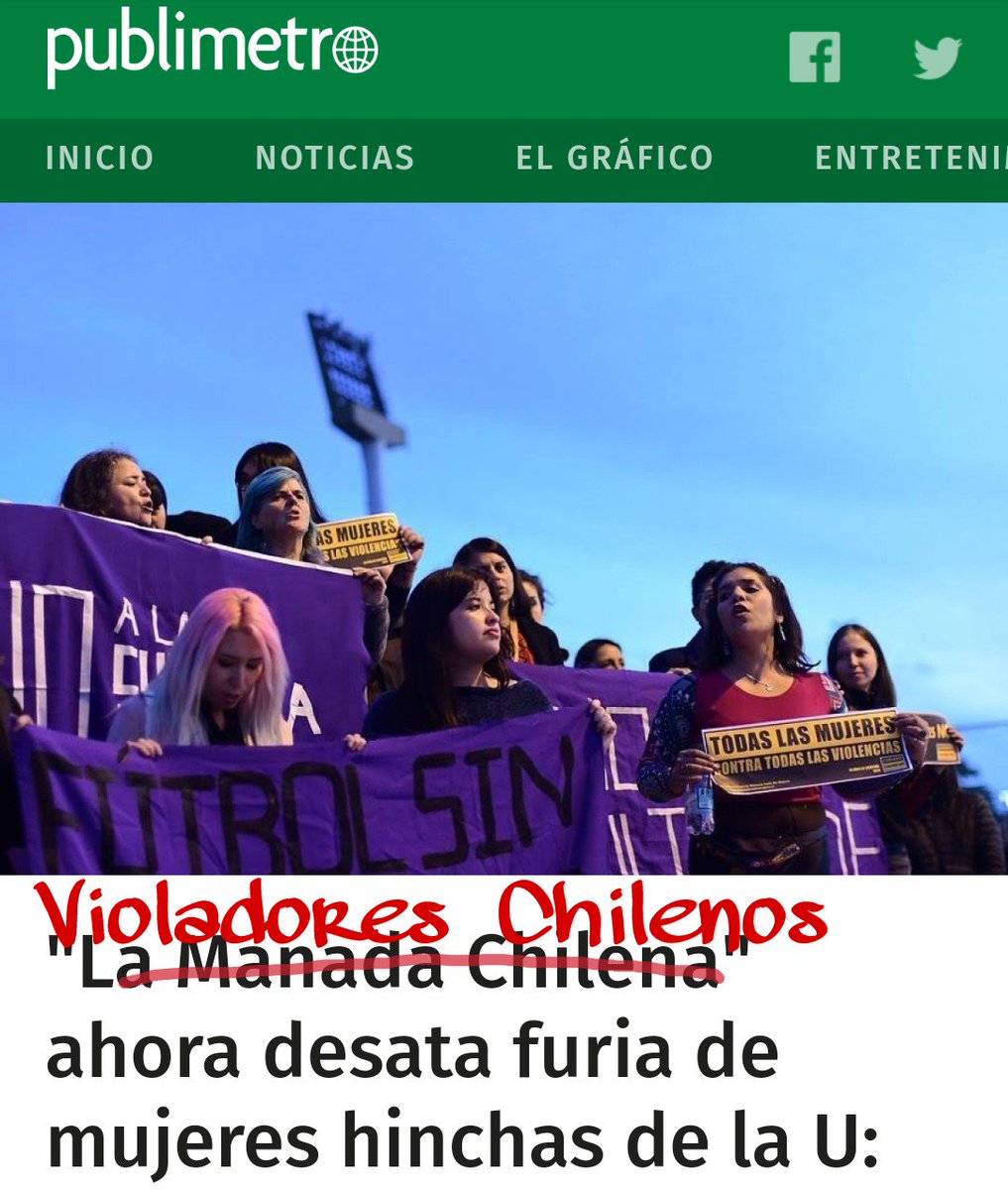 SotoJarpa's tweet photo. #JuernesMBD
#CulturaDeVioladores
#VioladoresSonVioladores
¡NO SON UNA MANADAS, SON 5 HOMBRES VIOLADORES CHILENOS!
En Chile 5 hombres secuestran y violan a una mujer, los agresores sexuales, hinchas de la @udechile, aún no son hallados por la policía Chilena. https://t.co/QsaAasHvef
