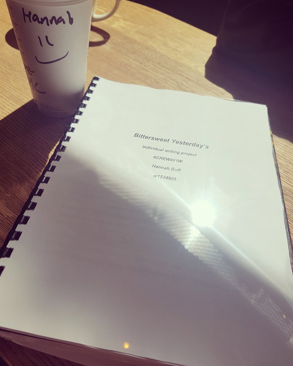 heavenlywritten's tweet photo. And its been submitted. 🙈 lets hope its a good one #universityofwestminster #Dissertation #writingproject #finalproject #bittersweetyesterdays #novel https://t.co/DBRJGLswdK