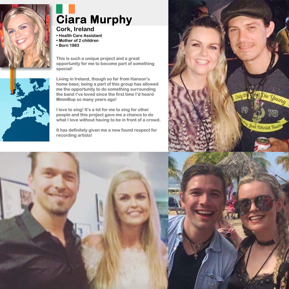 BarbaraAllin's tweet photo. *Get to know The Fanson14*
Introducing Ciara! ❤️
From Cork, Ireland

@zachanson @isaachanson @taylorhanson @hansonmusic #Hanson #fans #Fansons #Ireland #international #TheFanson14 #TheHansonProject #introducing https://t.co/mq1fQxb1oM