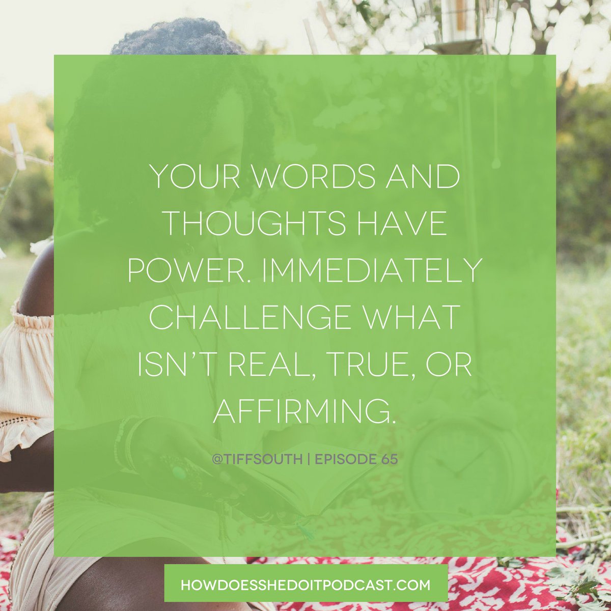 tiffsouth's tweet photo. You have to affirm what you want to see. It’s time to capture the negative things we say and speak about ourselves and counter them truth and faith-filled words. Listen for some ways to start.
#HowDoesShePod #HowSheElevates… https://t.co/TUZ6kx97n7 … https://t.co/JsjGwK3tBh