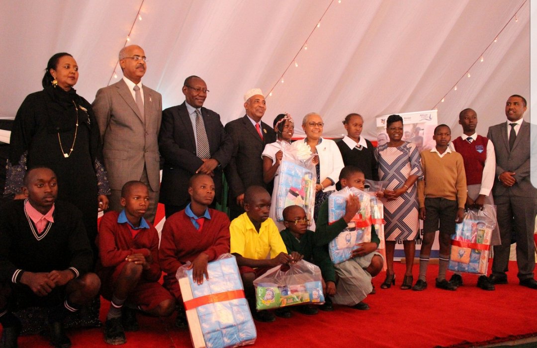 H.E First Lady of Kenya, Margaret Kenyatta, launches a three-year Menstrual Health Management Programme. #EmpoweringOurGirlsandBoys