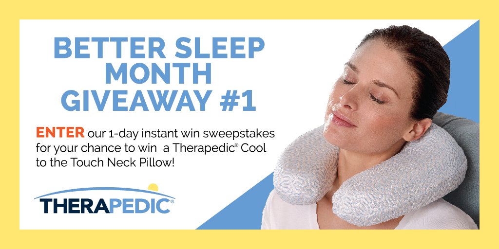 Therapedic On Twitter Our First Bettersleepmonth Giveaway Is