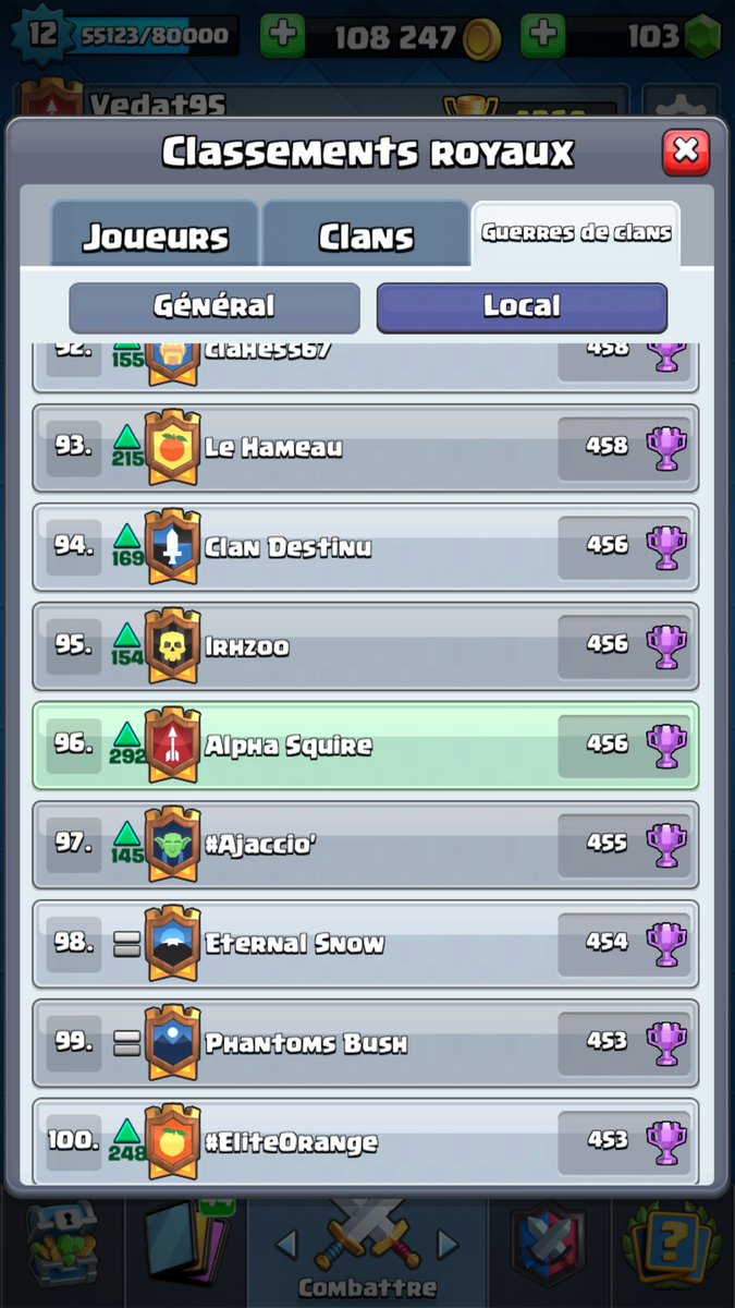 Alpha_eSport8's tweet photo. Bien joués a tous pour cette jolie GDC du clan 2 de la Alpha Family ! 😊👌 https://t.co/31wtJjhHhD