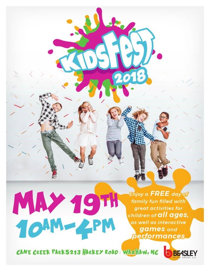UnionCountyNC's tweet photo. Kid Fest 2018 is set for Cane Creek Park on May 19. #kidfest2018 https://t.co/uSDcUCmxL9
