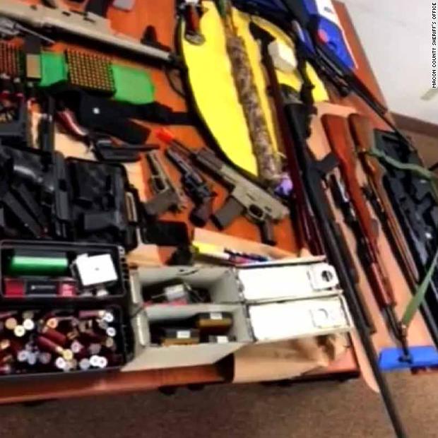 CNN's tweet photo. These are all the weapons deputies found in the home of a high school student they said had a long hit list https://t.co/jsx0ZH47fx https://t.co/UtLbAHAnjO