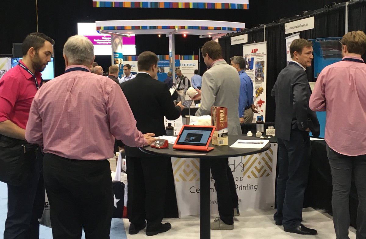 Tethon3D's tweet photo. Last day to visit @Tethon3D booth 254 @CeramicsExpo #CEX2018 #CeramicsExpo its been a blast! https://t.co/wrlHpxKIgf