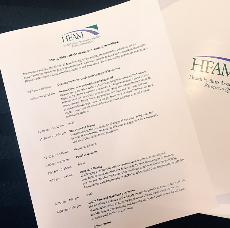 HFAMCommunity's tweet photo. HFAM President/CEO Joe DeMattos kicking off the leadership institute! Great day to discuss leadership, the power of people, technology, and healthcare and the MD economy. #HFAMLeadership @ahcancal https://t.co/hznm3GngtV