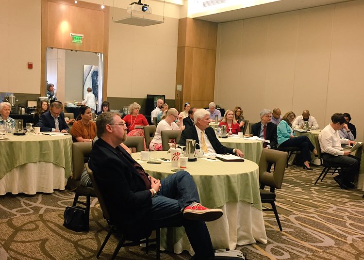 HFAMCommunity's tweet photo. HFAM President/CEO Joe DeMattos kicking off the leadership institute! Great day to discuss leadership, the power of people, technology, and healthcare and the MD economy. #HFAMLeadership @ahcancal https://t.co/hznm3GngtV
