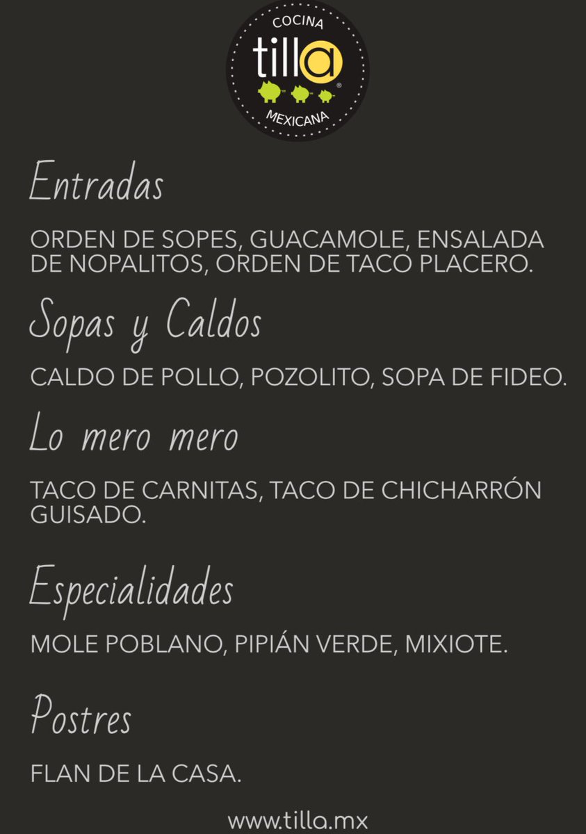 Tilla, comida sencilla...