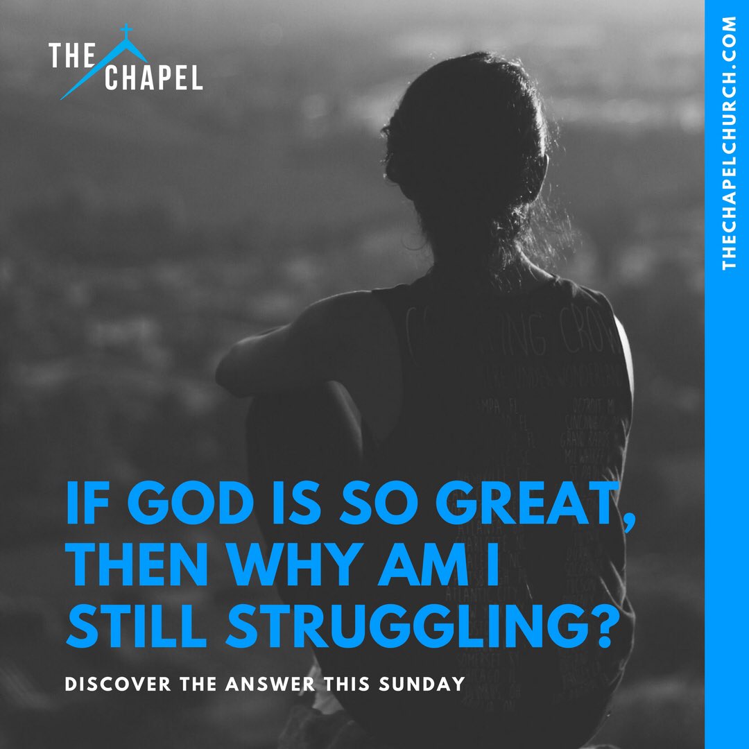 ChapelChurchNC's tweet photo. Have you ever asked yourself, "if God is so good and so great, then why won't He take this __(fill in the blank)___ away from me?" Come to the Smith Middle School in Chapel Hill this Sunday at 10am as we discover the answer. https://t.co/2e9XCPasbe