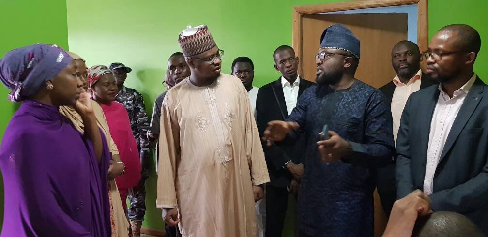 enspireATV's tweet photo. #DGNITDA listens intently as @BankoleToba enlightens him about @enspireATV. The MD #ATVFZ Ms Hauwa Jabani looks on

@ATVFZ 
@nitdanigeria 
@ngrinnovation https://t.co/aj93KgnpSx