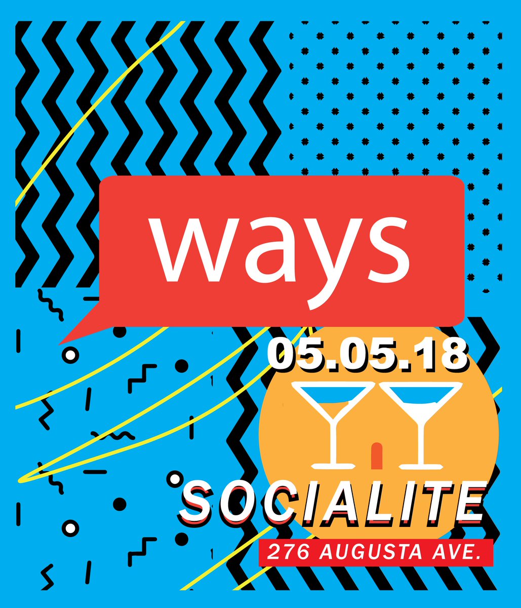WAYSFAM's tweet photo. 2 DAYS LEFT! Party with the #WAYS fam this Saturday at 276 Augusta Ave, Toronto, ON for our official launch! We've got Mike Ashman spinning Reggae, Hip Hop and Trap music, 3pm till dark. https://t.co/qH5CrMH3u1