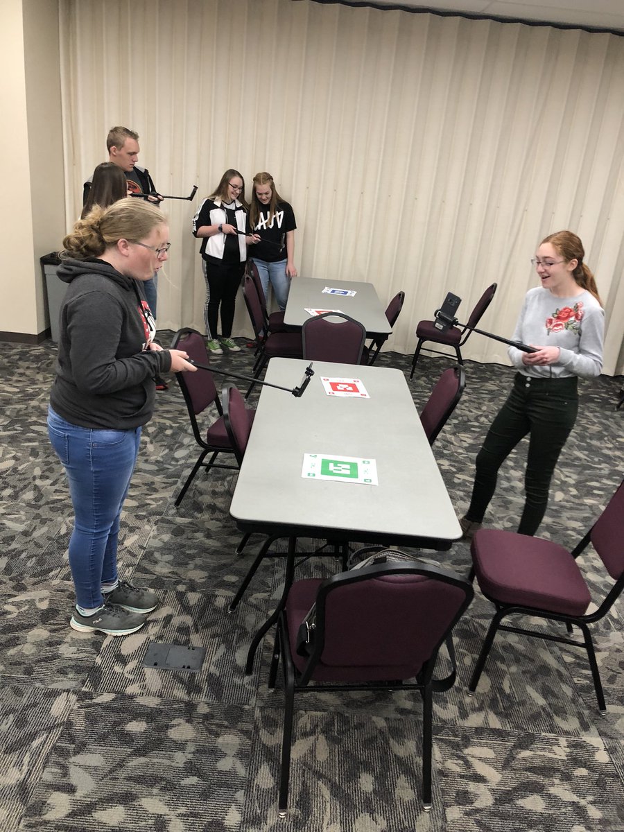 weberinnovation's tweet photo. WIHS and PLTW students using AR to go on an expedition right in our school using #GoogleExpeditions. https://t.co/8QGZk6GrNn