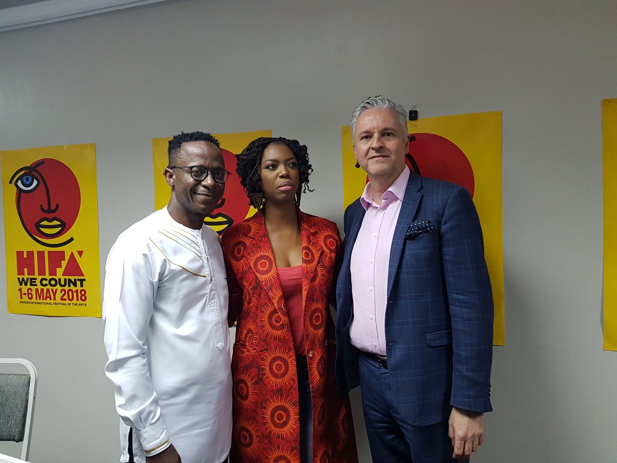 LazarusMuchenje's tweet photo. Just finished a wonderful press conference with @Miss_LIRA proudly sponsored by @NetOneCellular for tonight's Main stage performance @hifa_Official. #NetOneDay #LiralovesNetone #NetOneLovesLira. Tonight's show will be awesome with a multi award songstress headlining the show https://t.co/EoMlgJlSwB