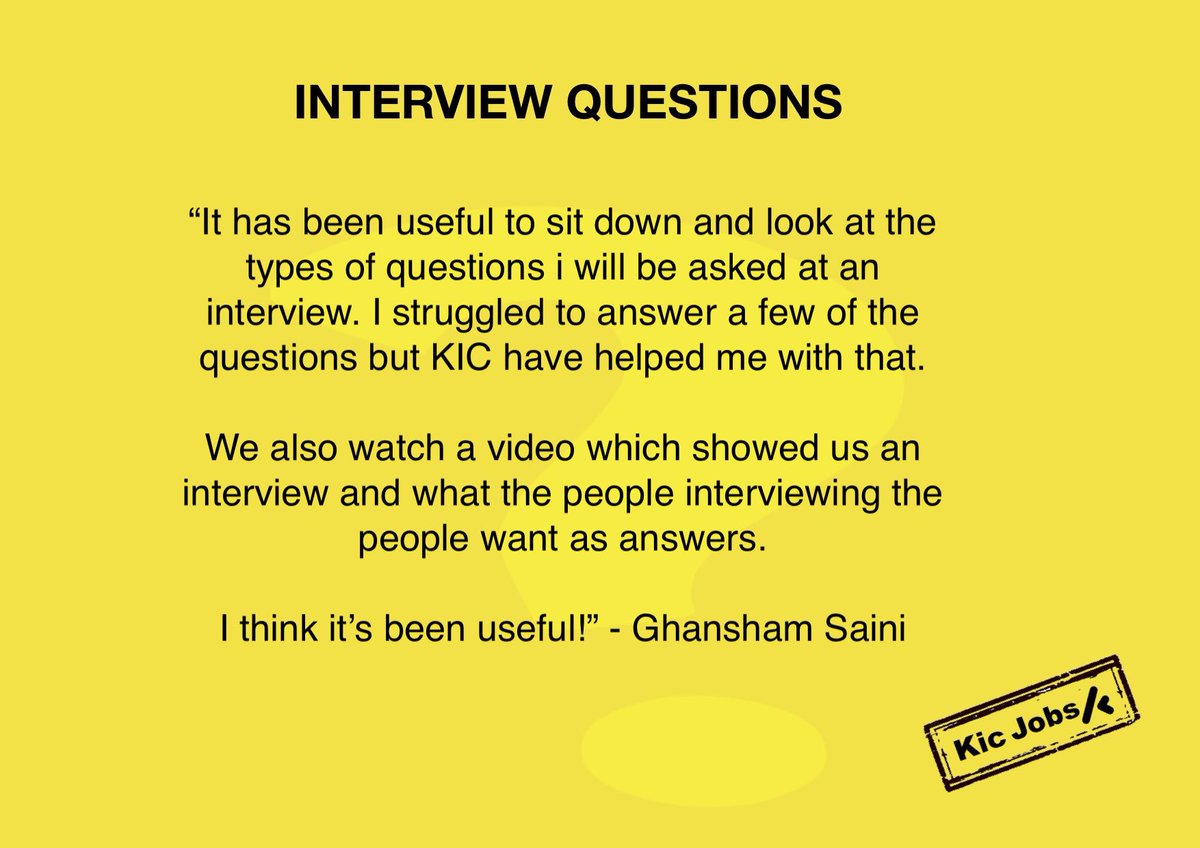 Preparing for an interview is just as important as the interview itself!

Ghansham Saini tells us why the KIC Jobs programme has been useful to him.

#Work #Employment #volunteering #training #interviewprep <a href="/MidlandHeart/">Midland Heart</a> <a href="/KICfm/">Kicfm</a> <a href="/HoECF/">Heart of England Community Foundation</a> <a href="/WolvesCouncil/">Wolves Council</a> <a href="/WalsallCouncil/">Walsall Council</a> @OneWalsallCEO